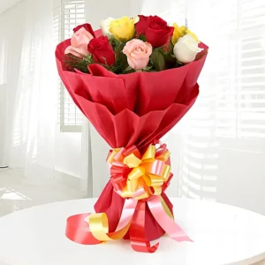 Colorful Wishes 12 Mix Roses