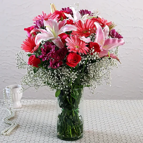 Blissful Bloom Vase Arrangement