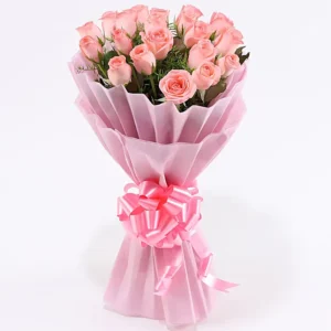 Graceful Pink Roses Bouquet